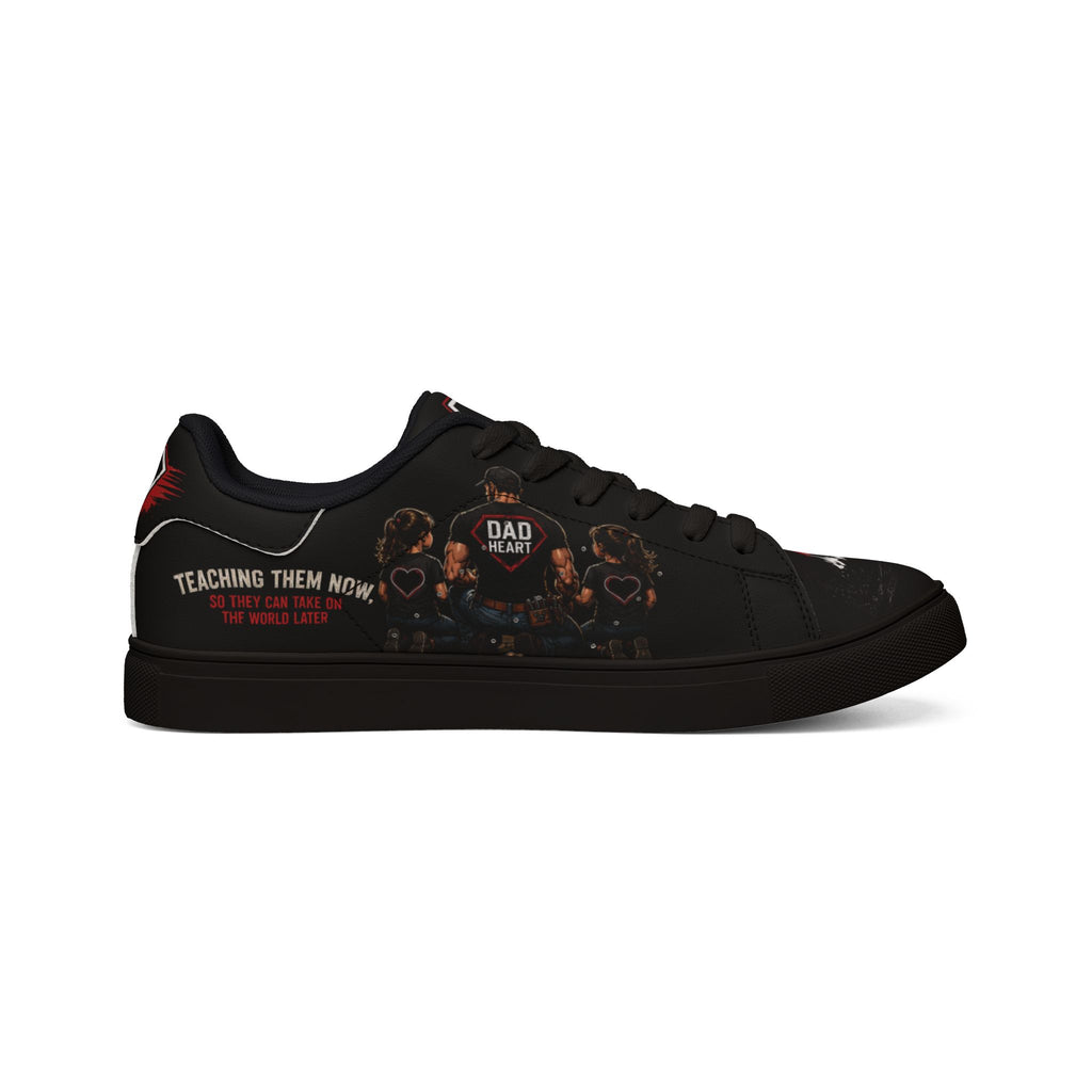 Dad Heart Low-Top Leather Sneakers — "Full Custody, Full Heart" Men's Casual Shoes