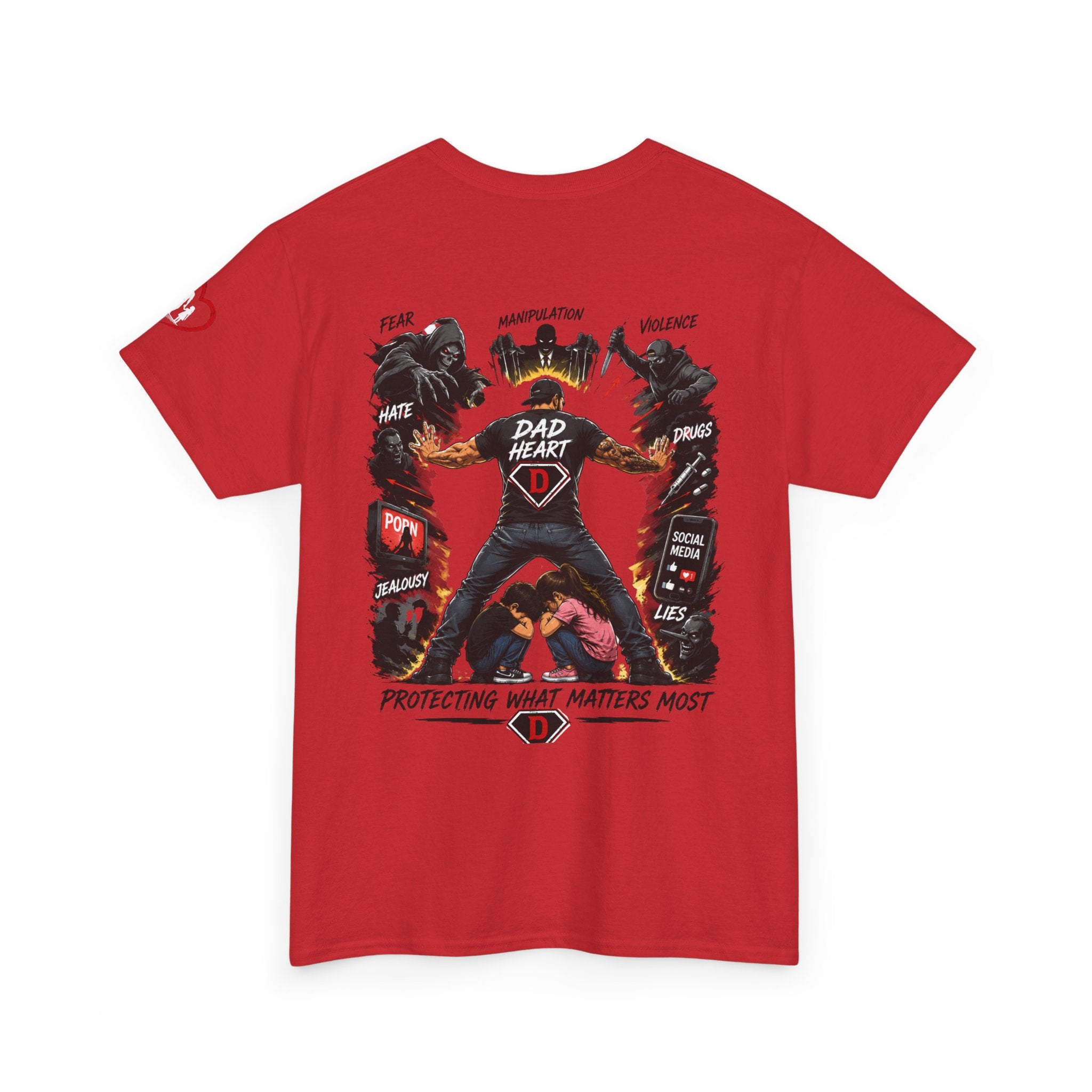 Dad Heart T-Shirt — Protecting What Matters Most Father’s Day Tee