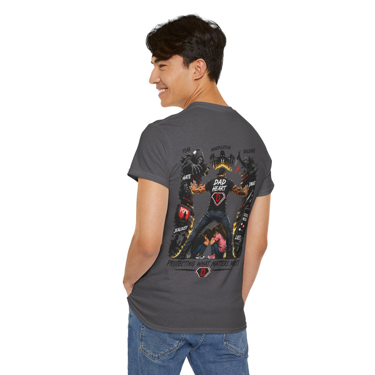 Dad Heart T-Shirt — Protecting What Matters Most Father’s Day Tee
