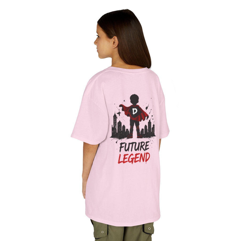 Kids Tee — "Strong Brave Loved" Front & "Future Legend" Superhero Back