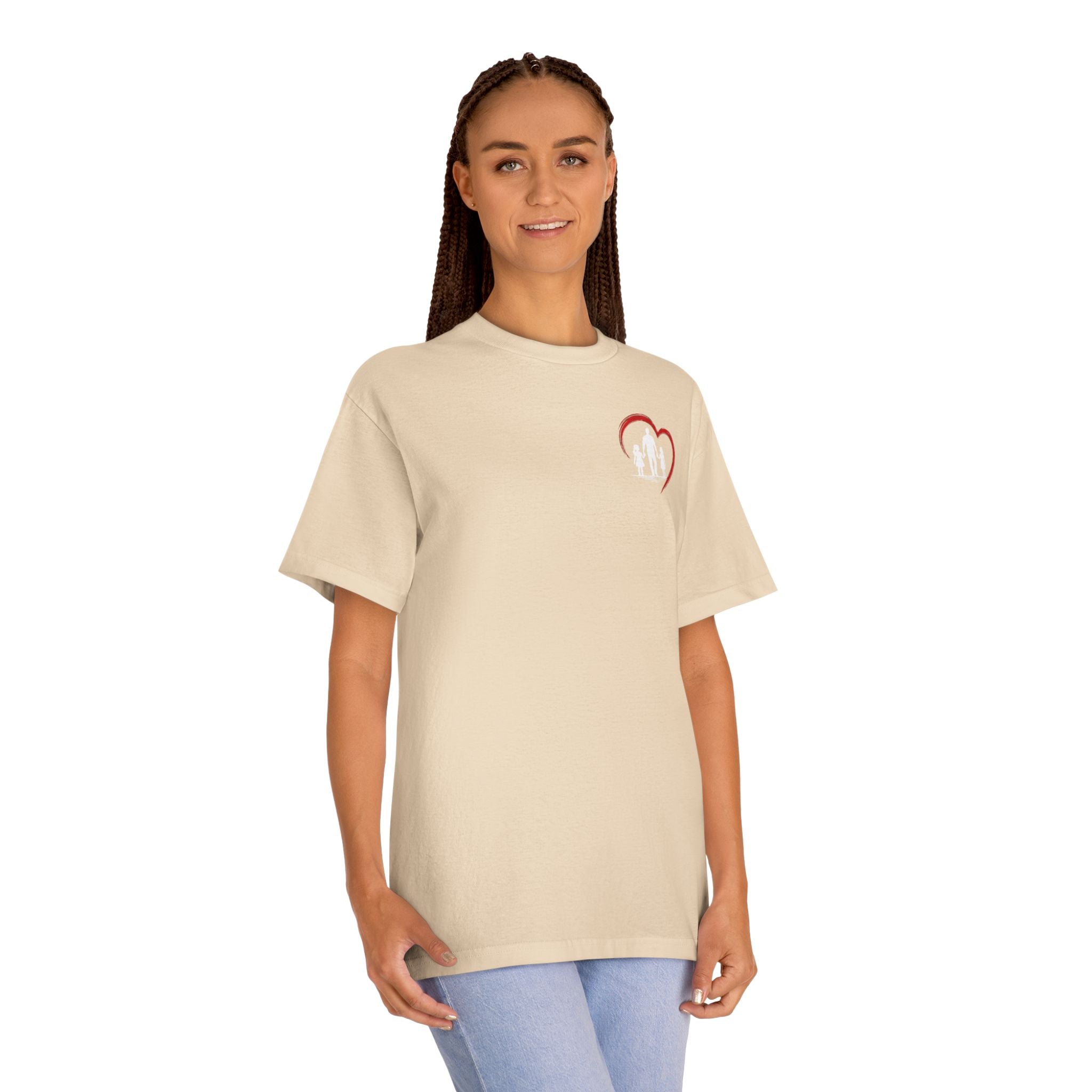 Dad Heart T‑Shirt — Proud Father Tee for Raising Daughters, Family & Outdoor Dad Gift