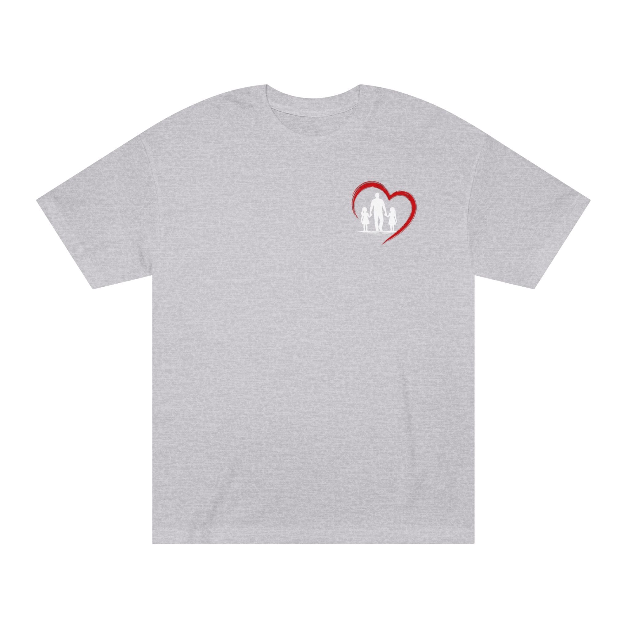 Dad Heart T‑Shirt — Proud Father Tee for Raising Daughters, Family & Outdoor Dad Gift