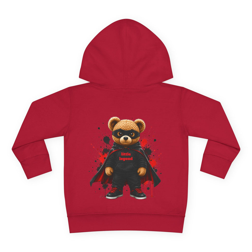 Toddler Hoodie — "Dad Heart" Superhero Bear Pullover