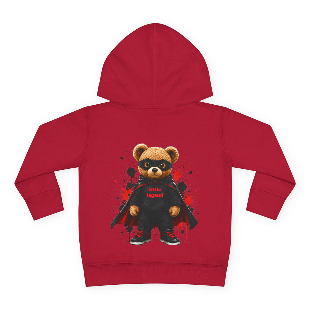 Toddler Hoodie — "Dad Heart" Superhero Bear Pullover