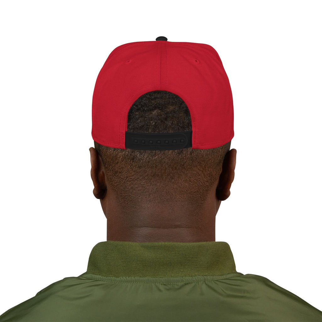 Embroidered Snapback Hat — Red Heart & Band Logo