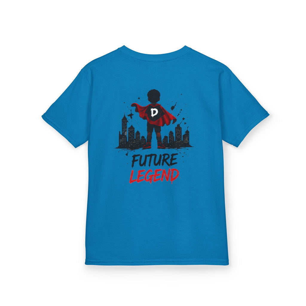 Kids Tee — "Strong Brave Loved" Front & "Future Legend" Superhero Back