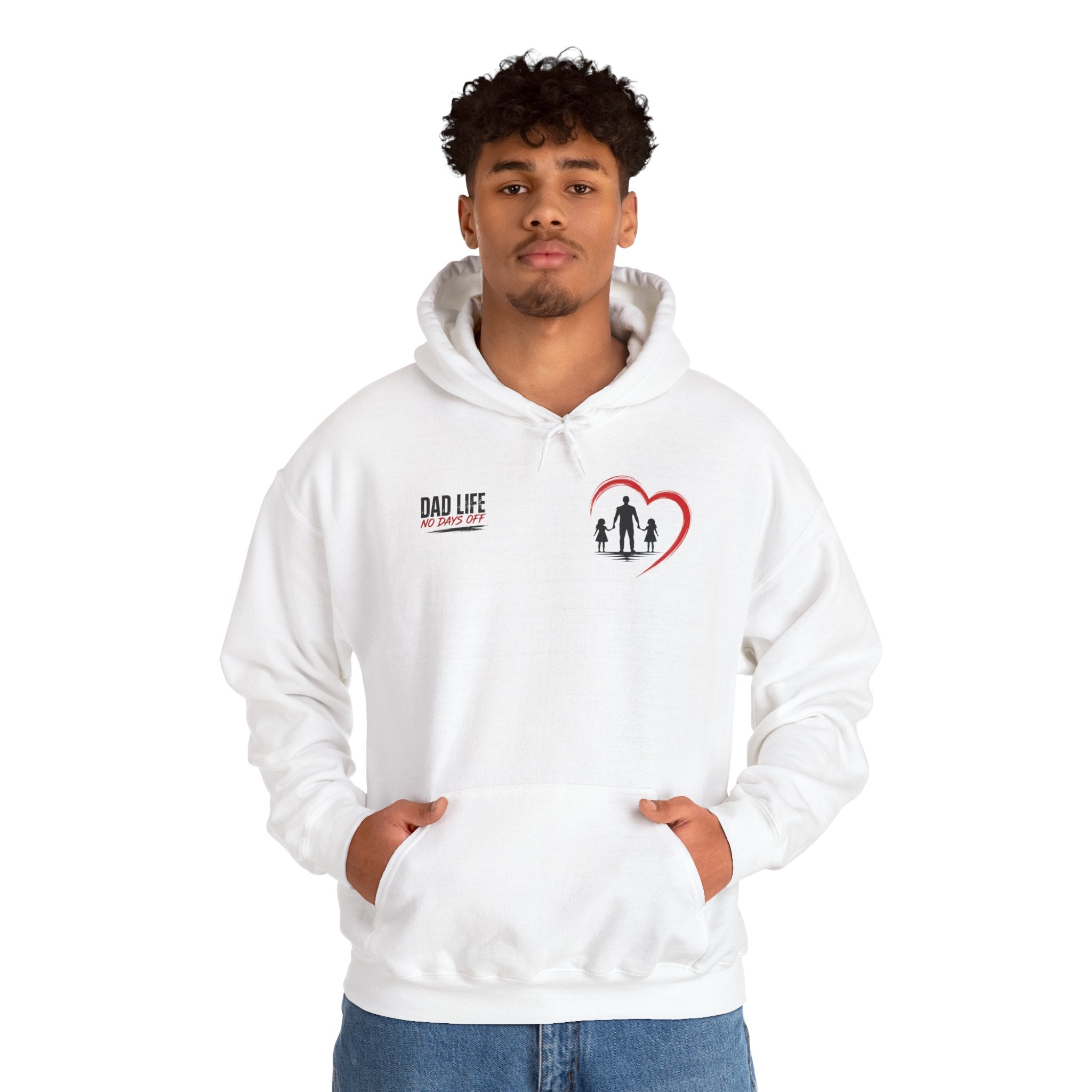 Dad Life Hoodie — 'Dad Heart' Father & Kids Matching Hoodie, 'Teach Them Now' Family Father's Day Gift