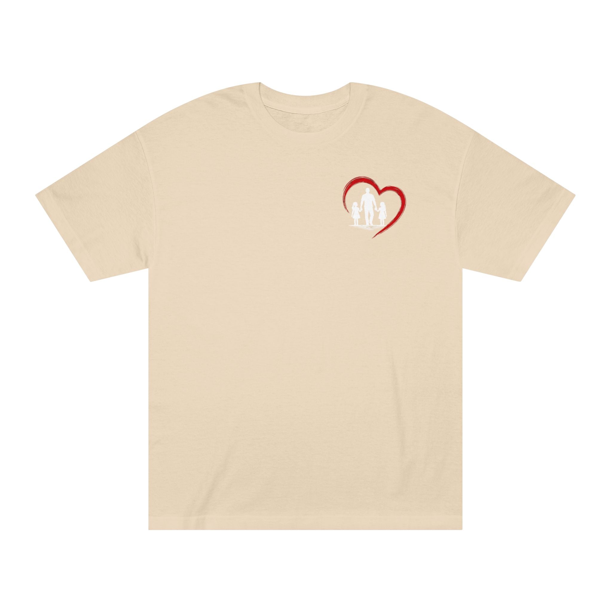 Dad Heart T‑Shirt — Proud Father Tee for Raising Daughters, Family & Outdoor Dad Gift