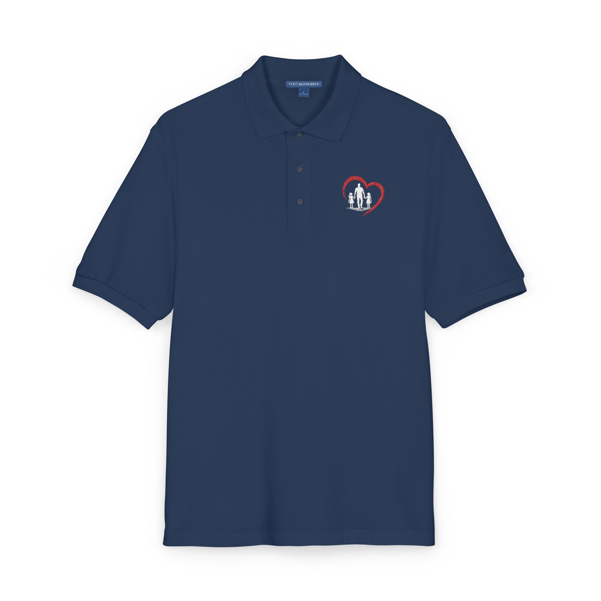 Embroidered Heart Polo Shirt