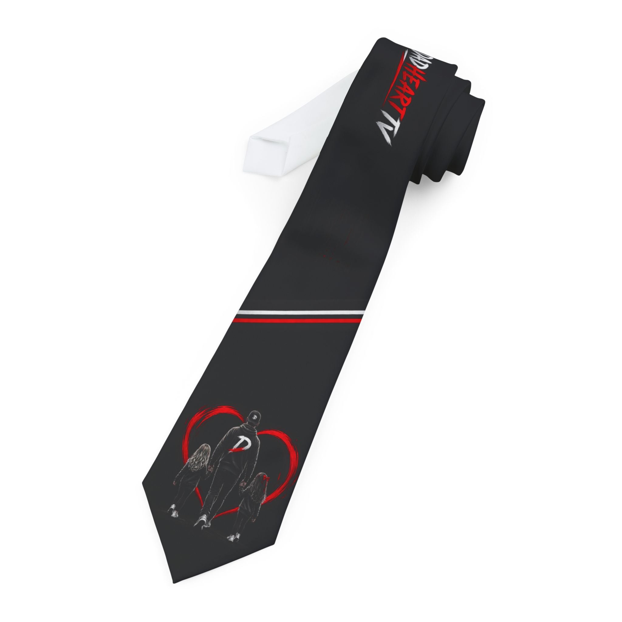 Necktie — with 'Dad Heart ' Graphic
