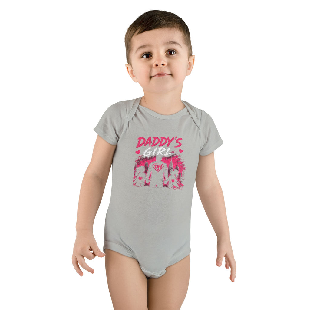 Daddy's Girl Strong Brave Loved Baby Onesie — Newborn Short Sleeve Bodysuit