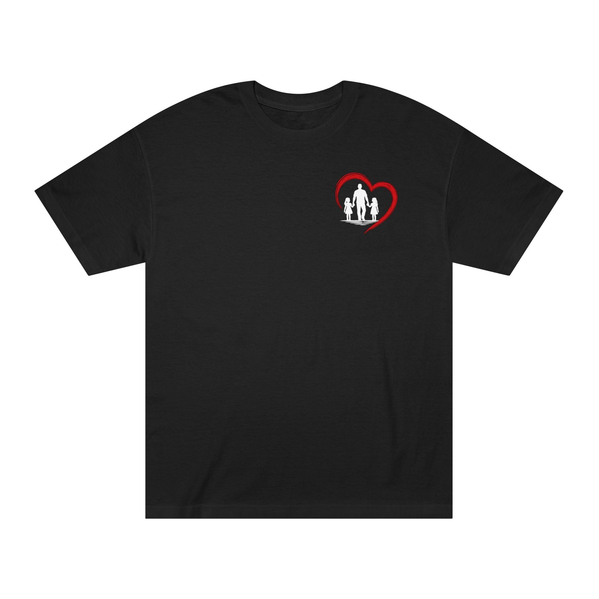 Dad Heart T‑Shirt — Proud Father Tee for Raising Daughters, Family & Outdoor Dad Gift