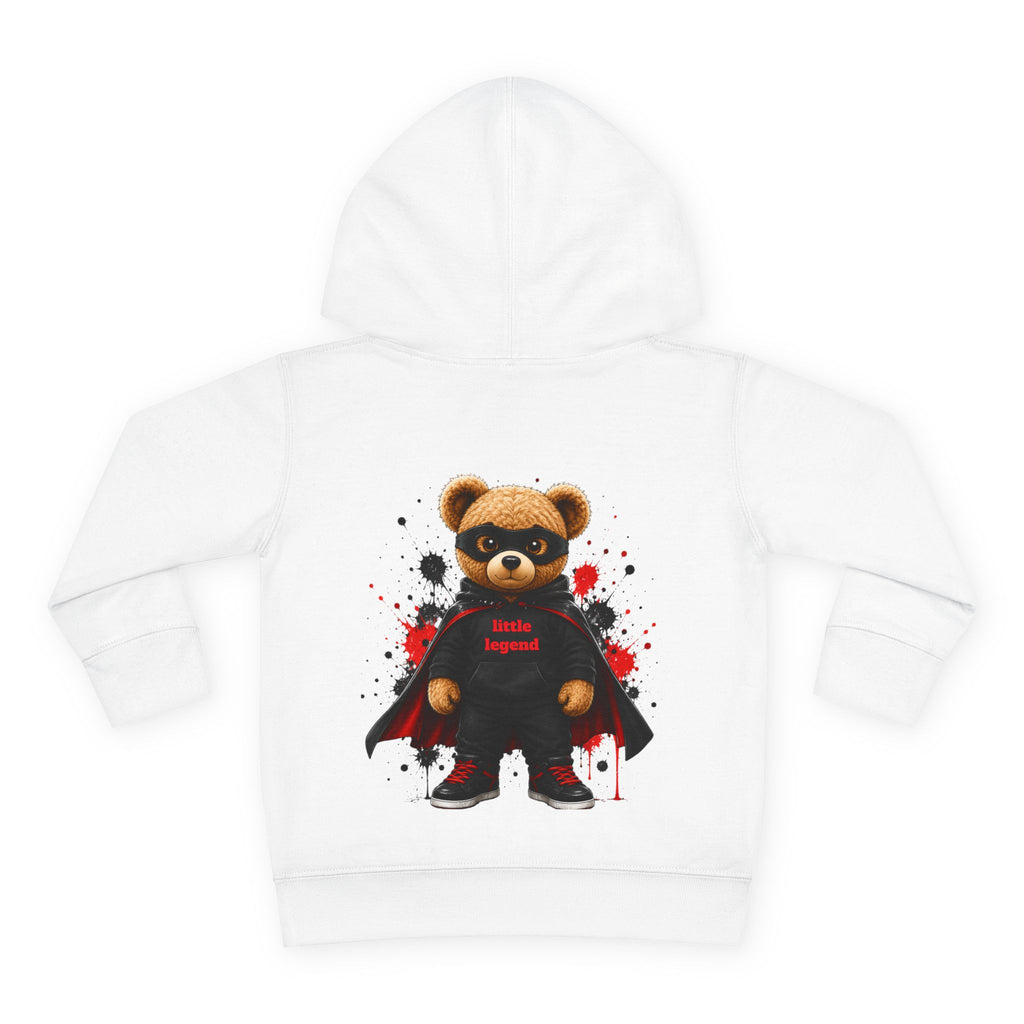 Toddler Hoodie — "Dad Heart" Superhero Bear Pullover