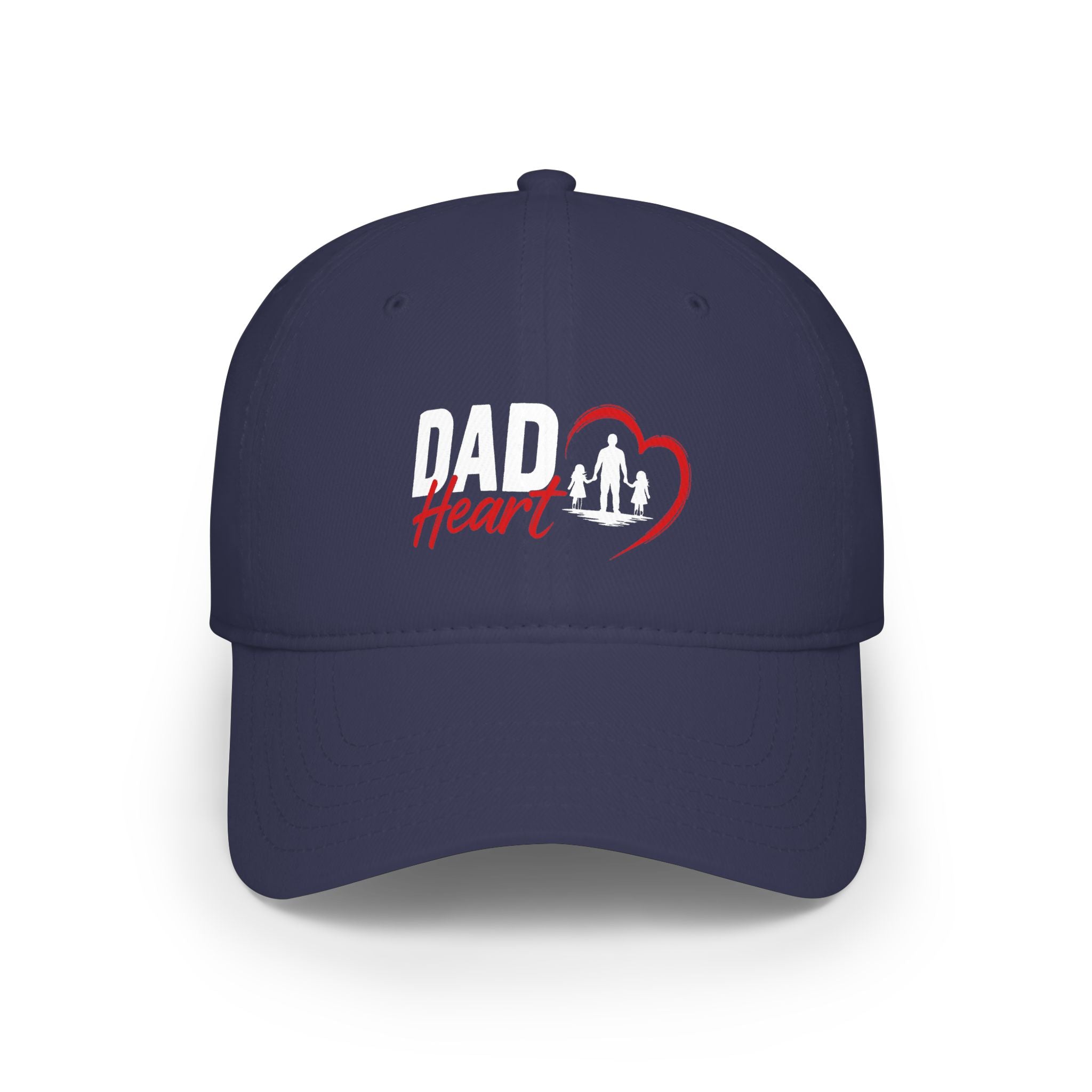 Dad Heart Baseball Cap — Father & Family Embroidered Low Profile Hat