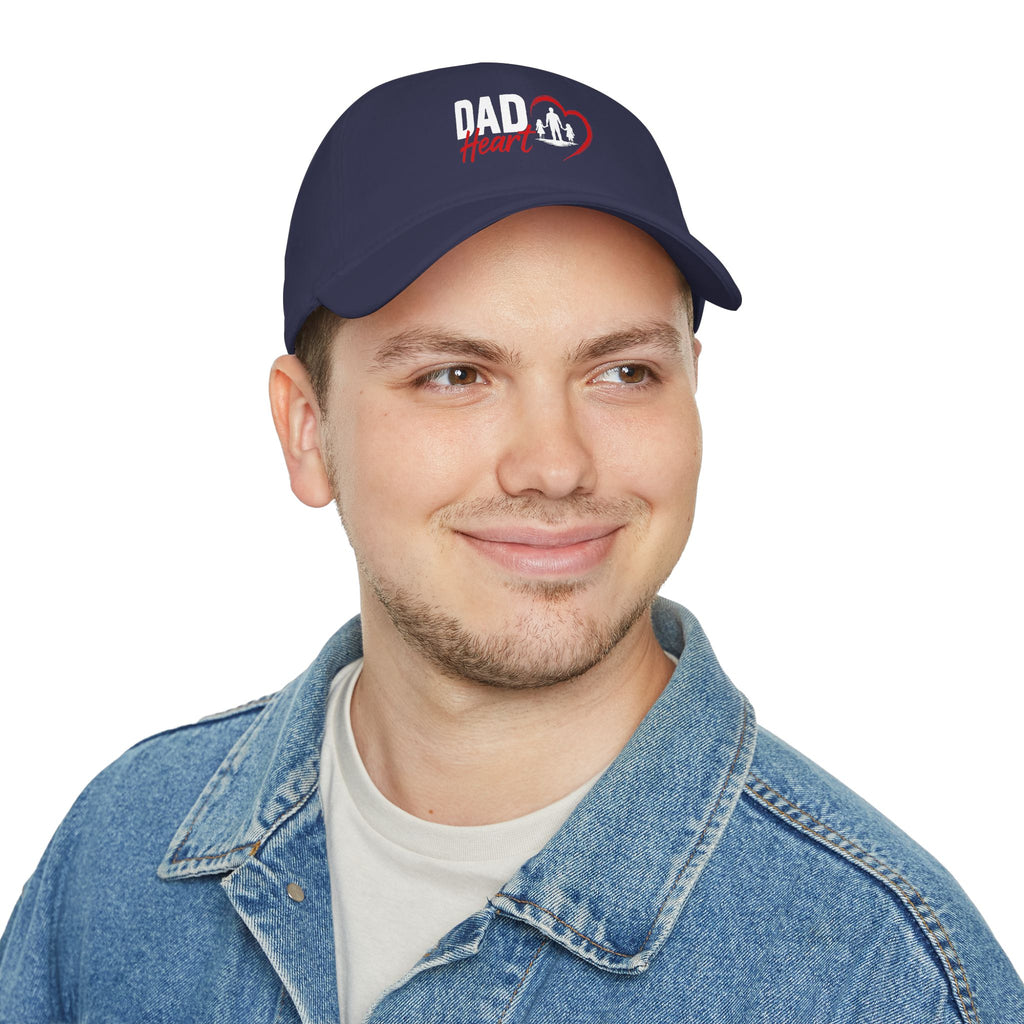 Dad Heart Baseball Cap — Father & Family Embroidered Low Profile Hat