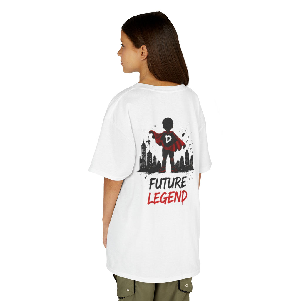 Kids Tee — "Strong Brave Loved" Front & "Future Legend" Superhero Back