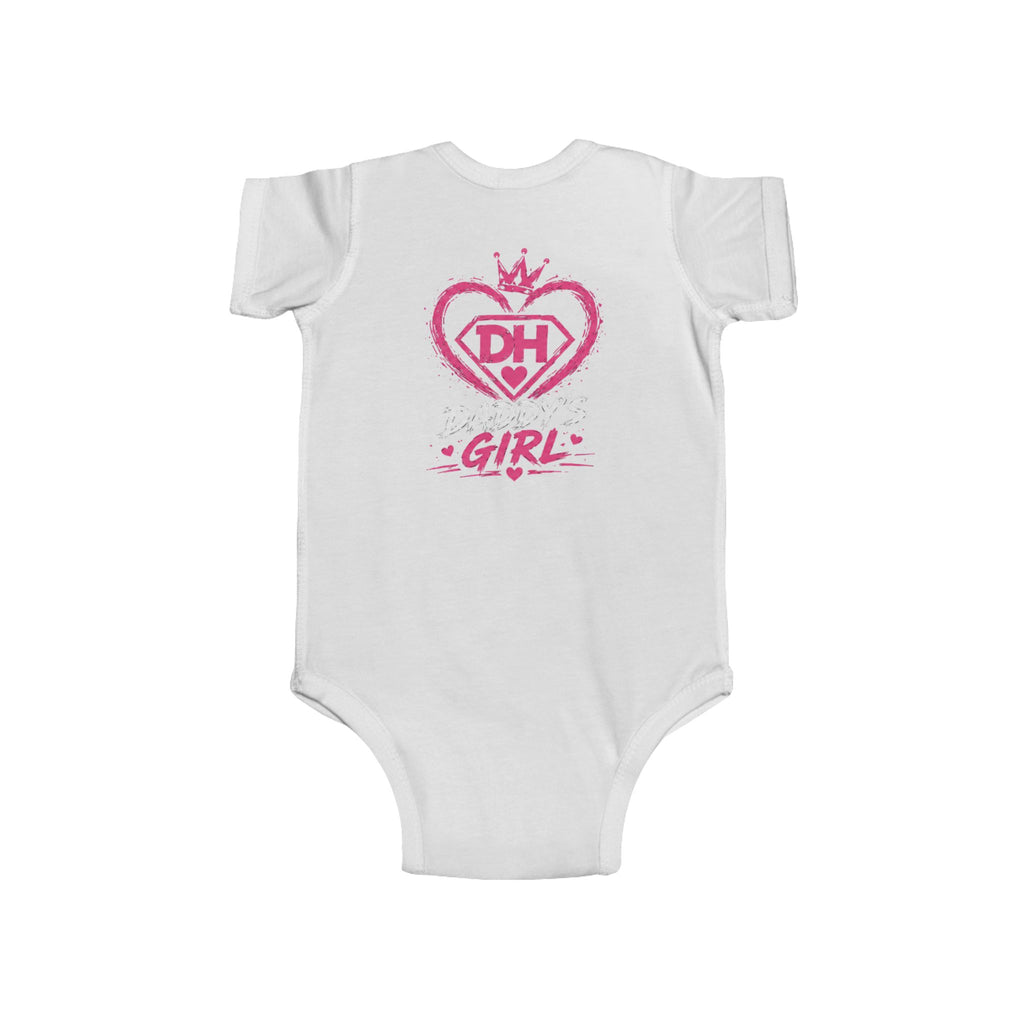 Baby Bodysuit — Teddy Superhero & Pink 'DH Girl' Heart Infant Onesie
