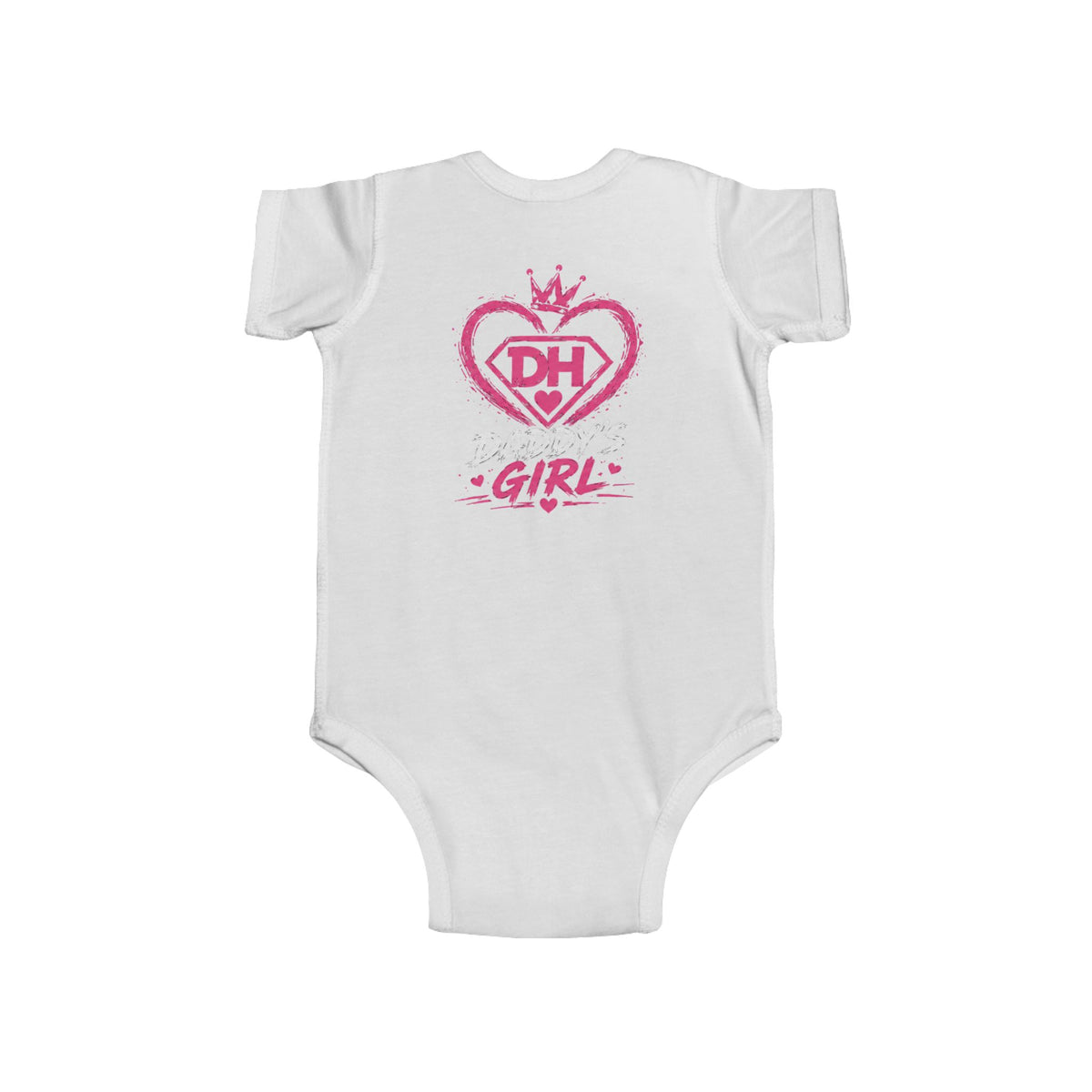 Baby Bodysuit — Teddy Superhero & Pink 'DH Girl' Heart Infant Onesie