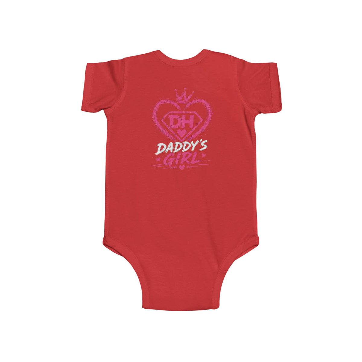 Baby Bodysuit — Teddy Superhero & Pink 'DH Girl' Heart Infant Onesie