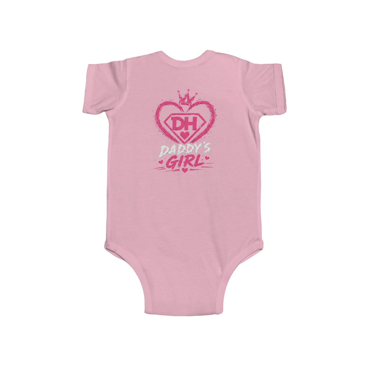 Baby Bodysuit — Teddy Superhero & Pink 'DH Girl' Heart Infant Onesie