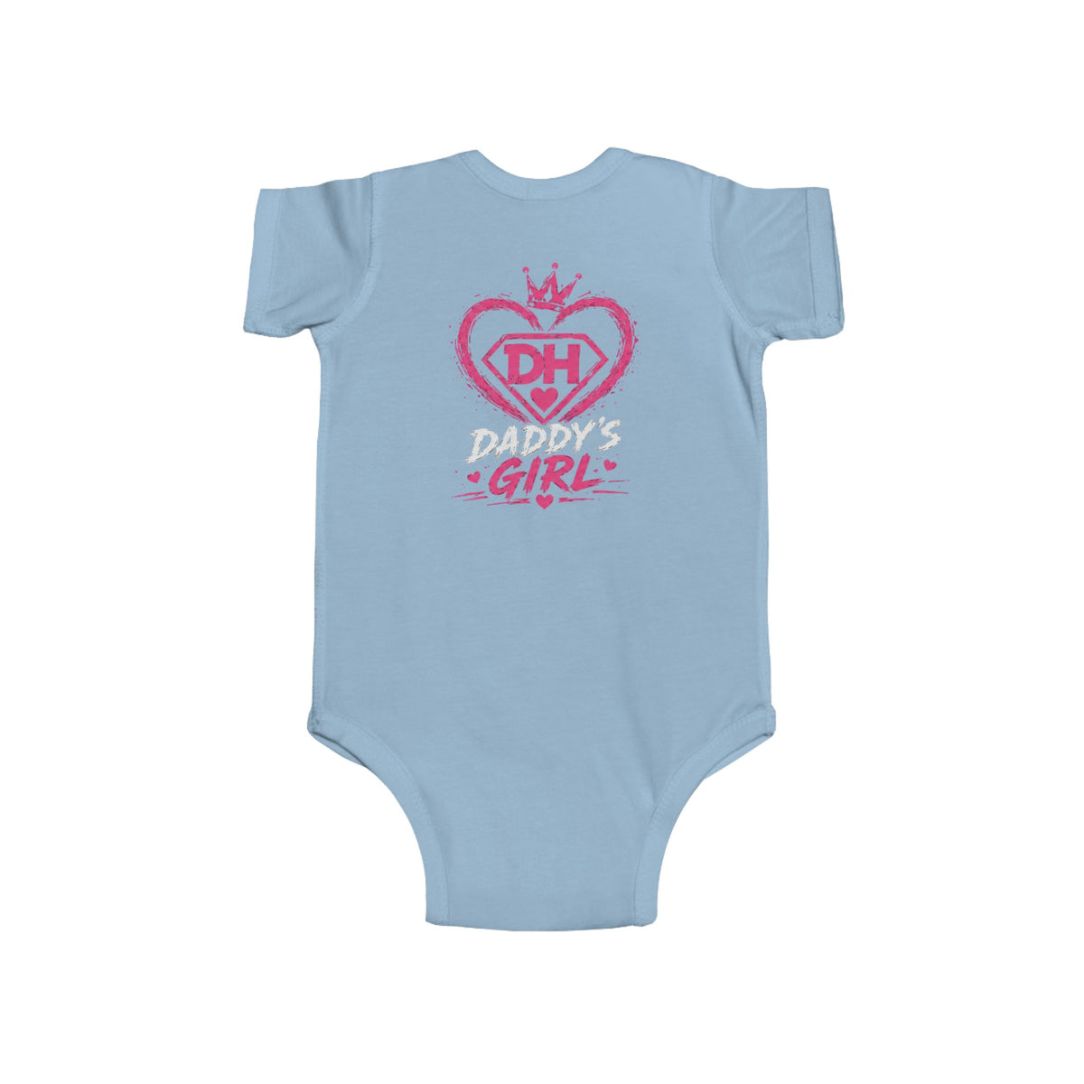Baby Bodysuit — Teddy Superhero & Pink 'DH Girl' Heart Infant Onesie