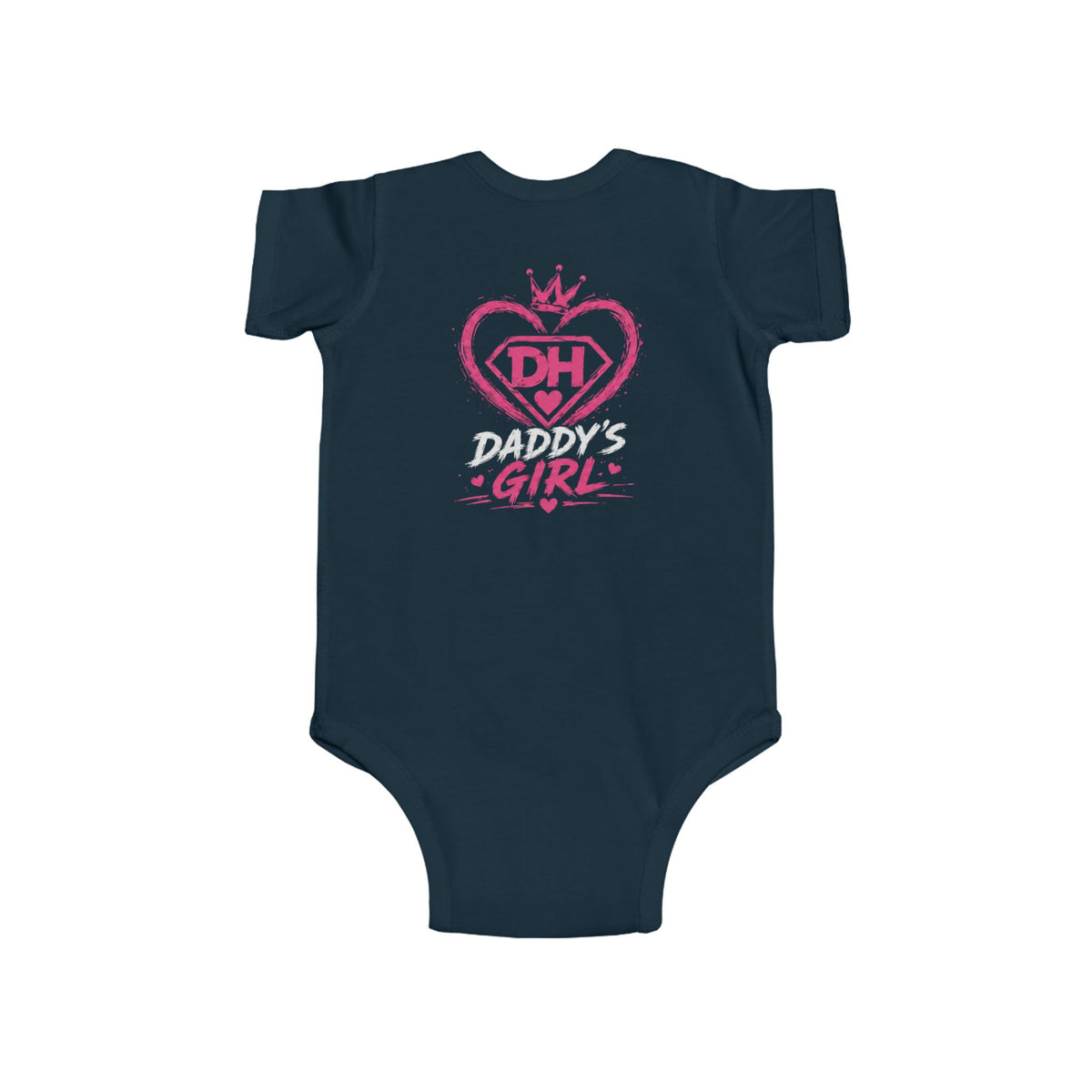Baby Bodysuit — Teddy Superhero & Pink 'DH Girl' Heart Infant Onesie