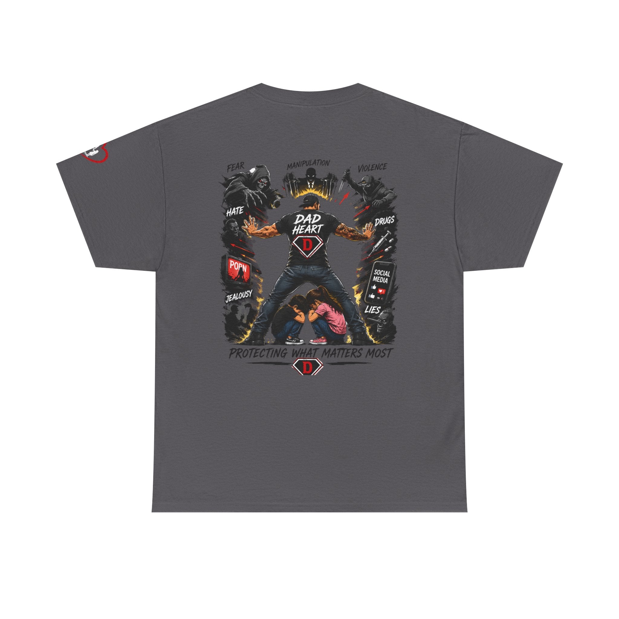 Dad Heart T-Shirt — Protecting What Matters Most Father’s Day Tee