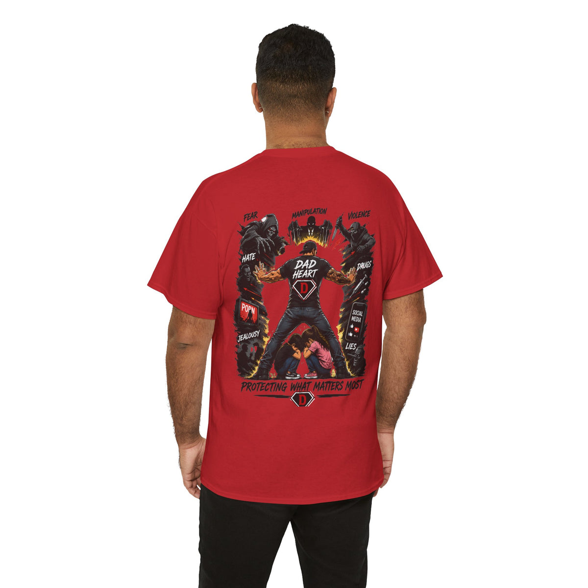Dad Heart T-Shirt — Protecting What Matters Most Father’s Day Tee