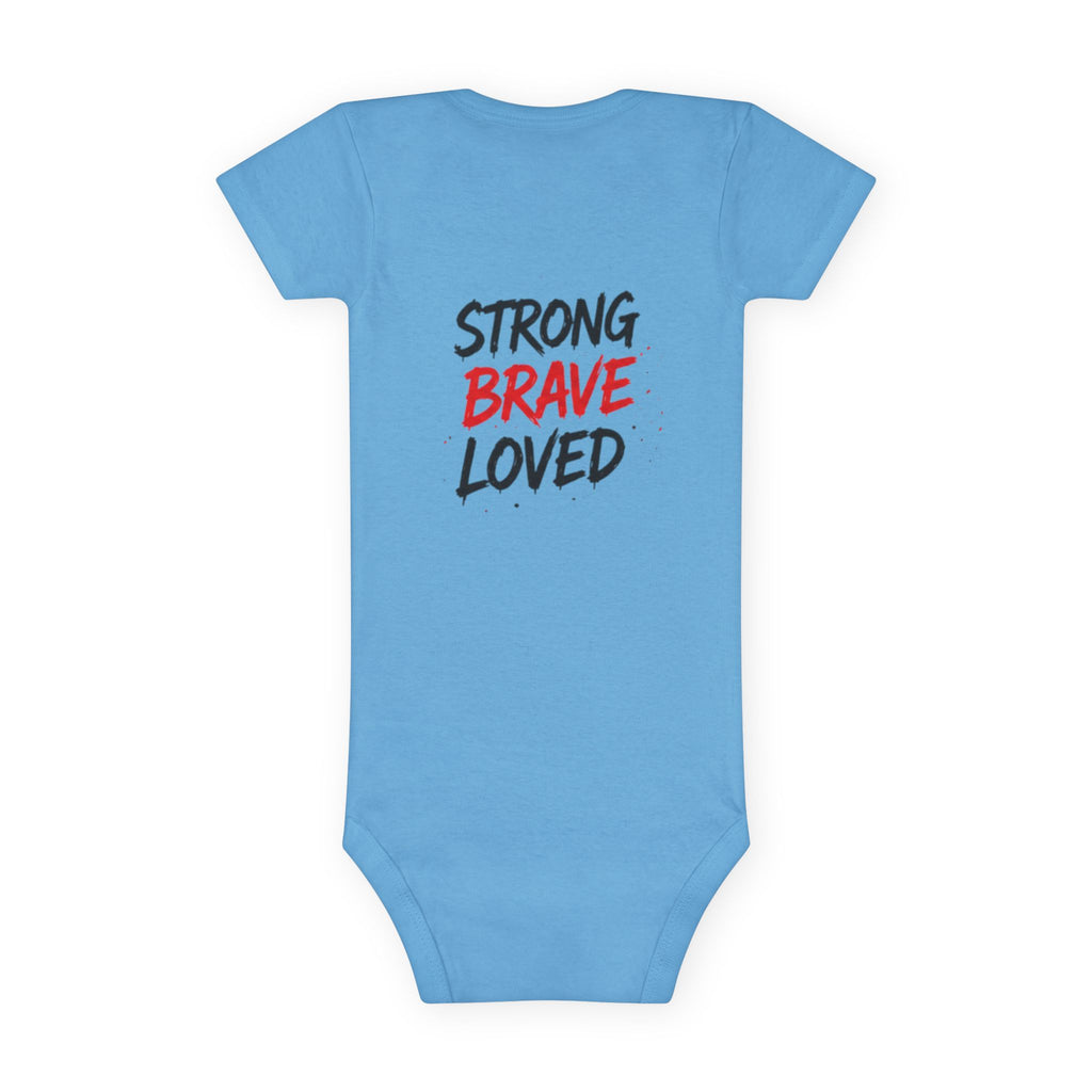 Daddy's Girl Strong Brave Loved Baby Onesie — Newborn Short Sleeve Bodysuit