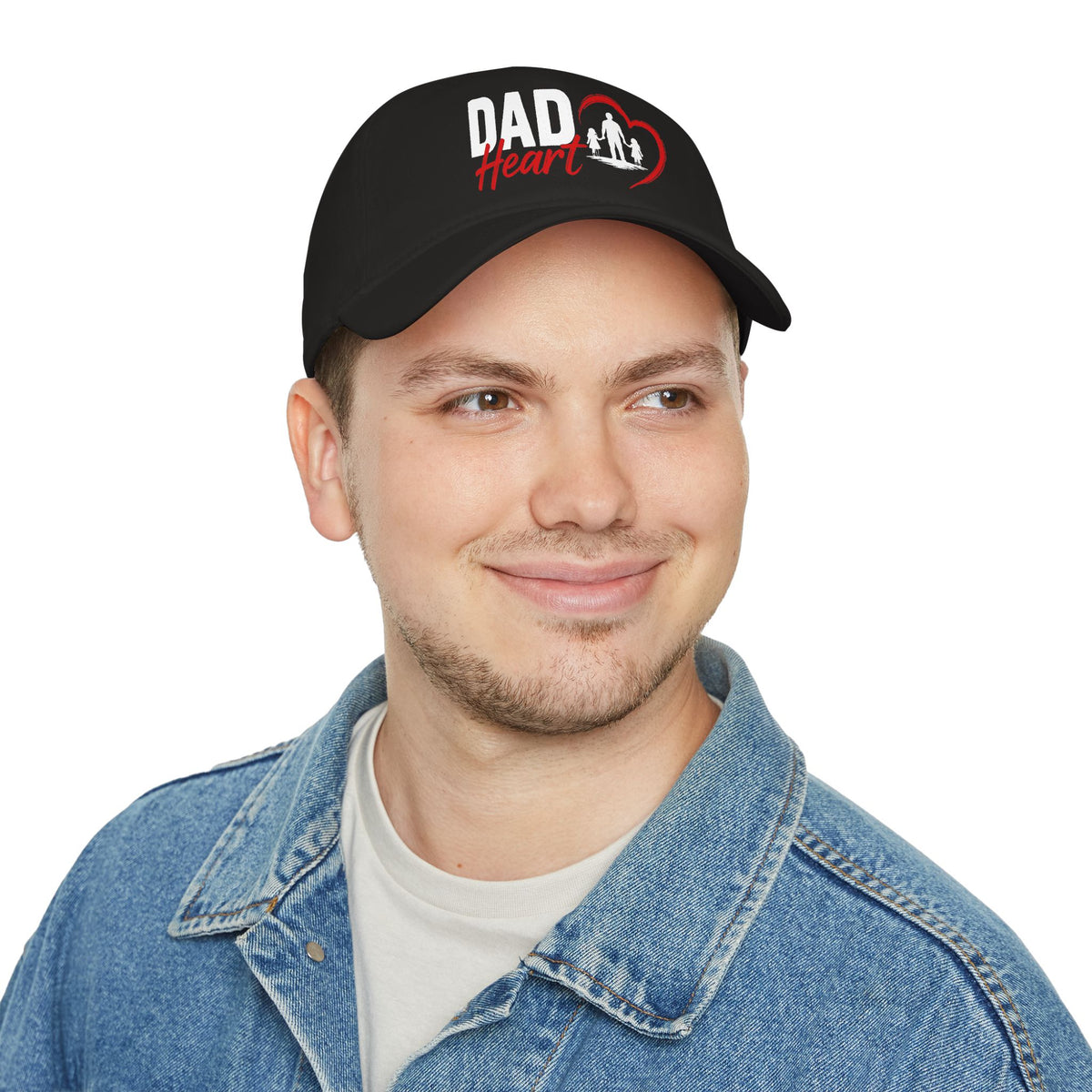 Dad Heart Baseball Cap — Father & Family Embroidered Low Profile Hat