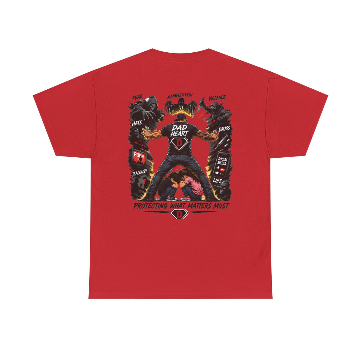 Dad Heart T-Shirt — Protecting What Matters Most Father’s Day Tee