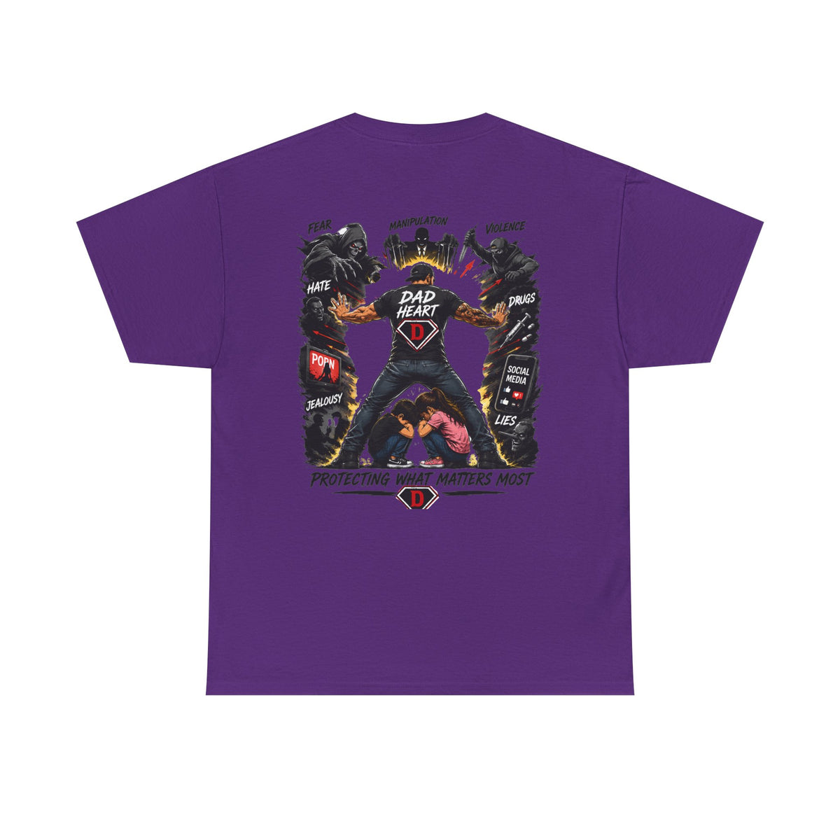 Dad Heart T-Shirt — Protecting What Matters Most Father’s Day Tee