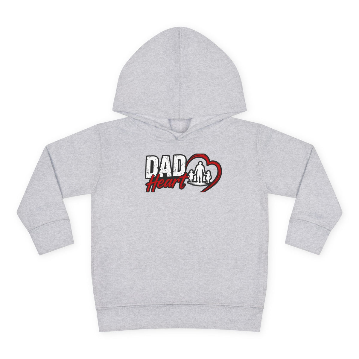 Toddler Hoodie — "Dad Heart" Superhero Bear Pullover