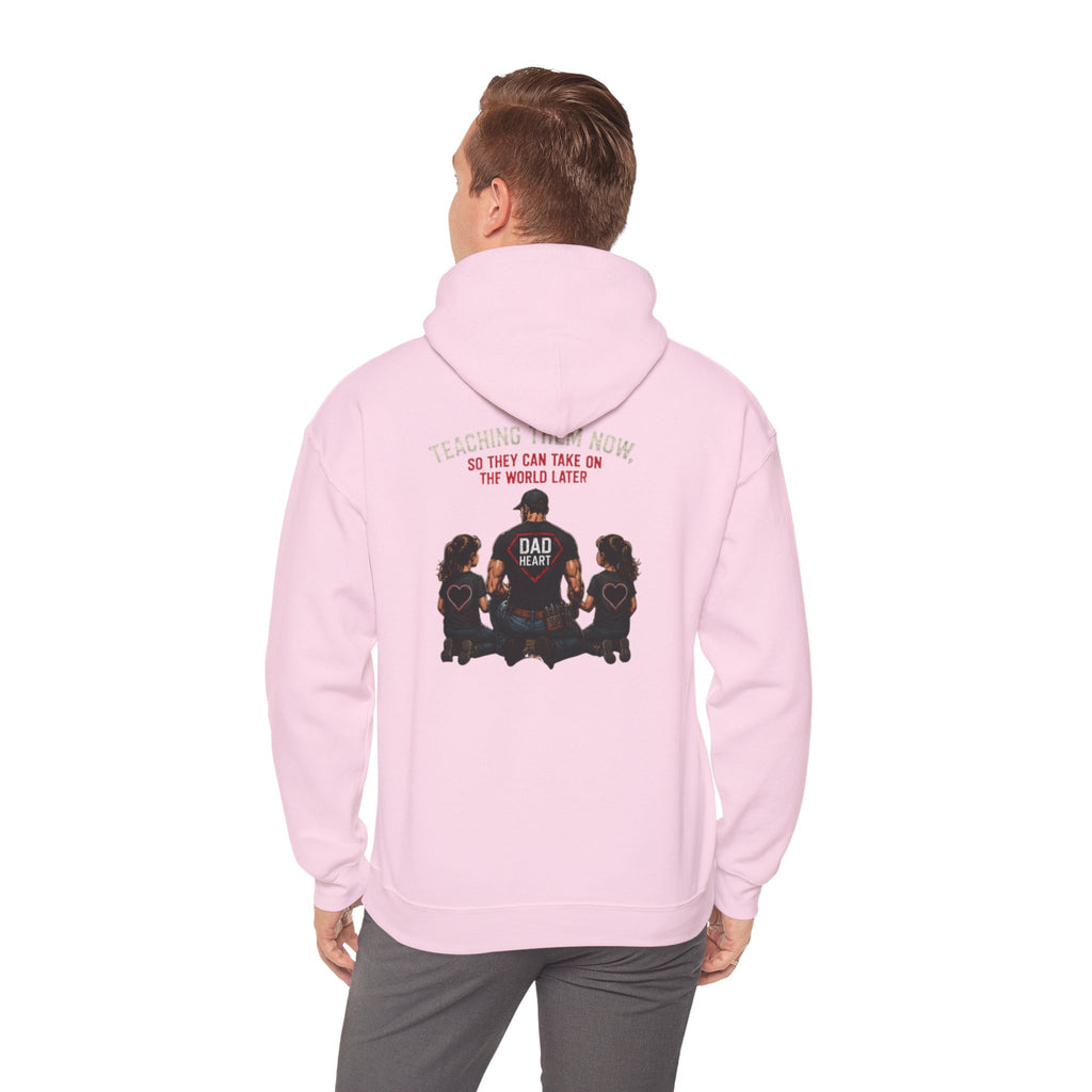Dad Life Hoodie — 'Dad Heart' Father & Kids Matching Hoodie, 'Teach Them Now' Family Father's Day Gift