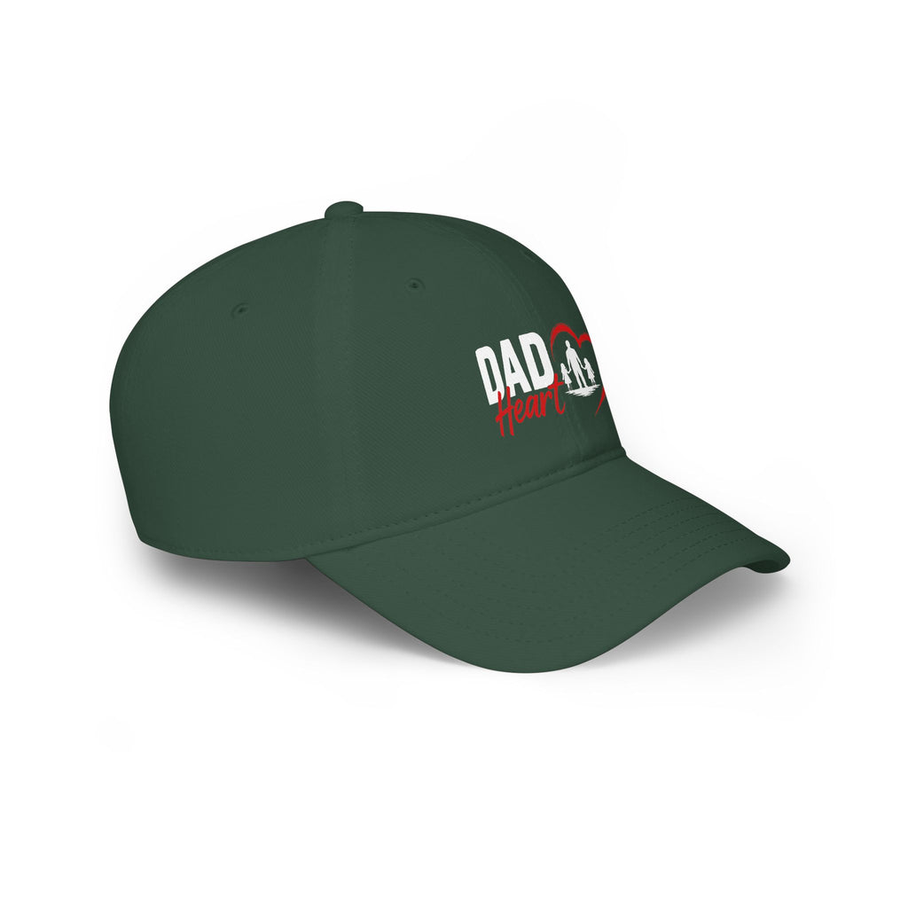 Dad Heart Baseball Cap — Father & Family Embroidered Low Profile Hat