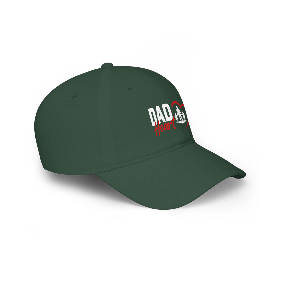 Dad Heart Baseball Cap — Father & Family Embroidered Low Profile Hat