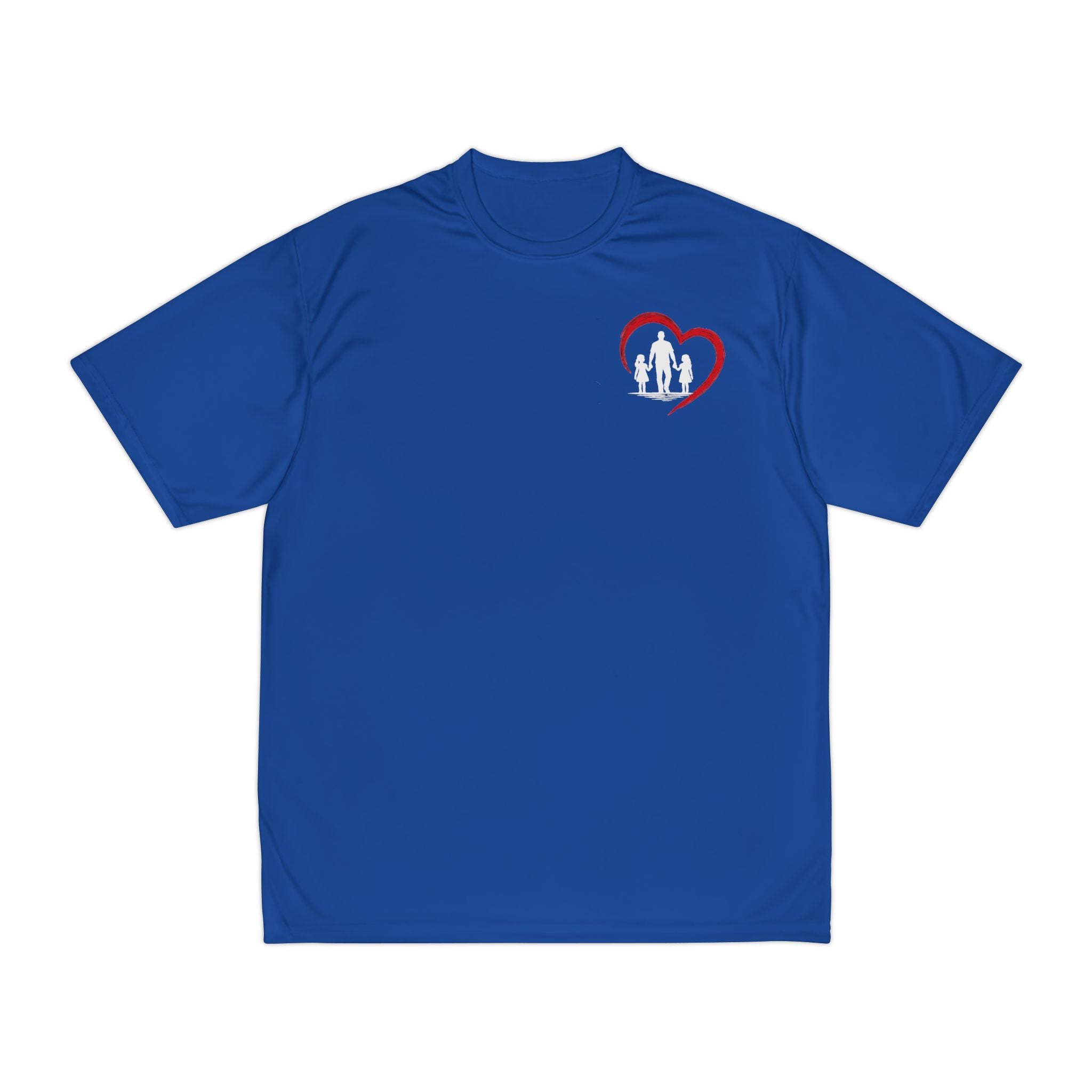 Men's T-Shirt — Daddy Defender Design | Father & Kids Heart Graphic Performance Tee