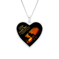 Heart Photo Pendant — Personalized Love Necklace with Sunset Couple Design