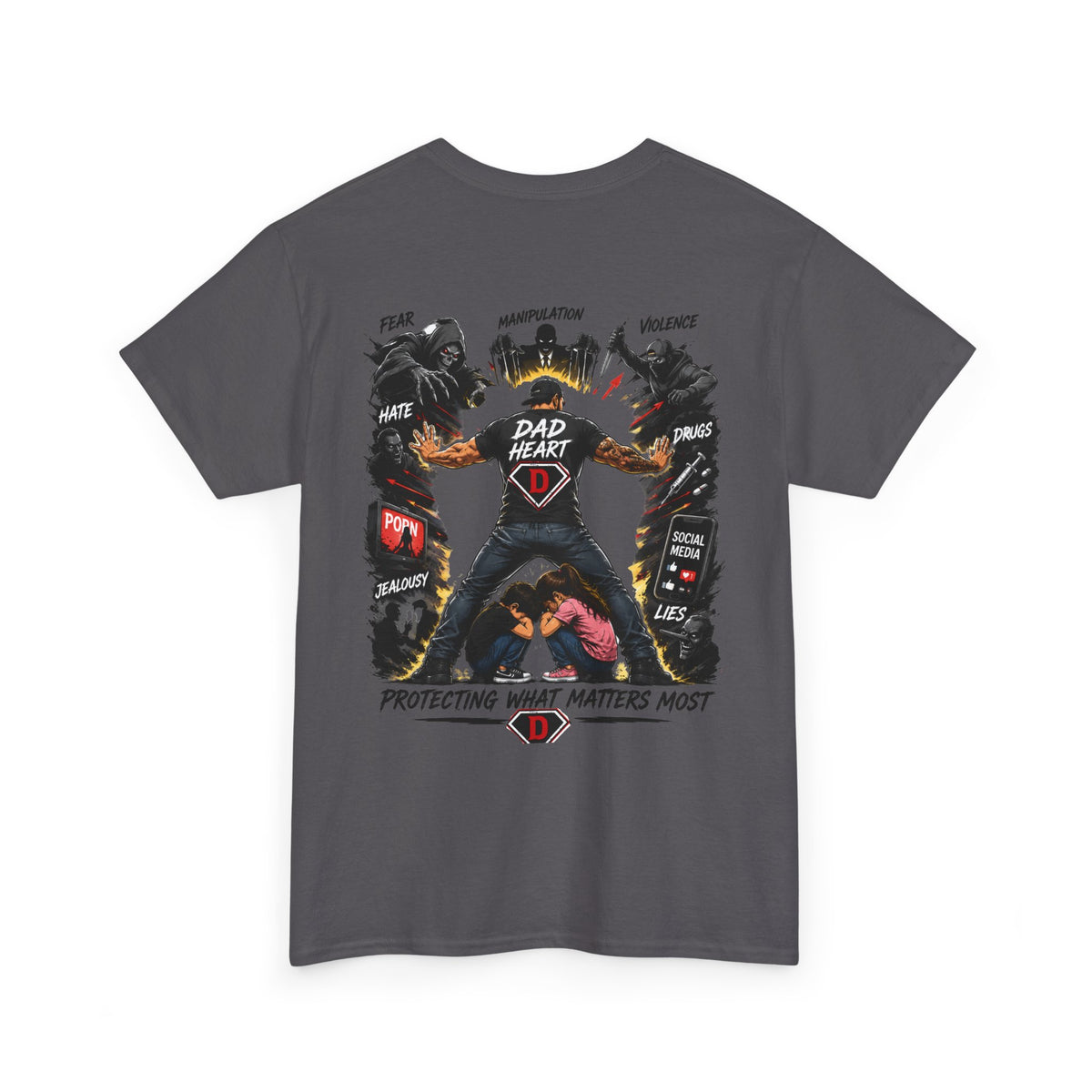 Dad Heart T-Shirt — Protecting What Matters Most Father’s Day Tee