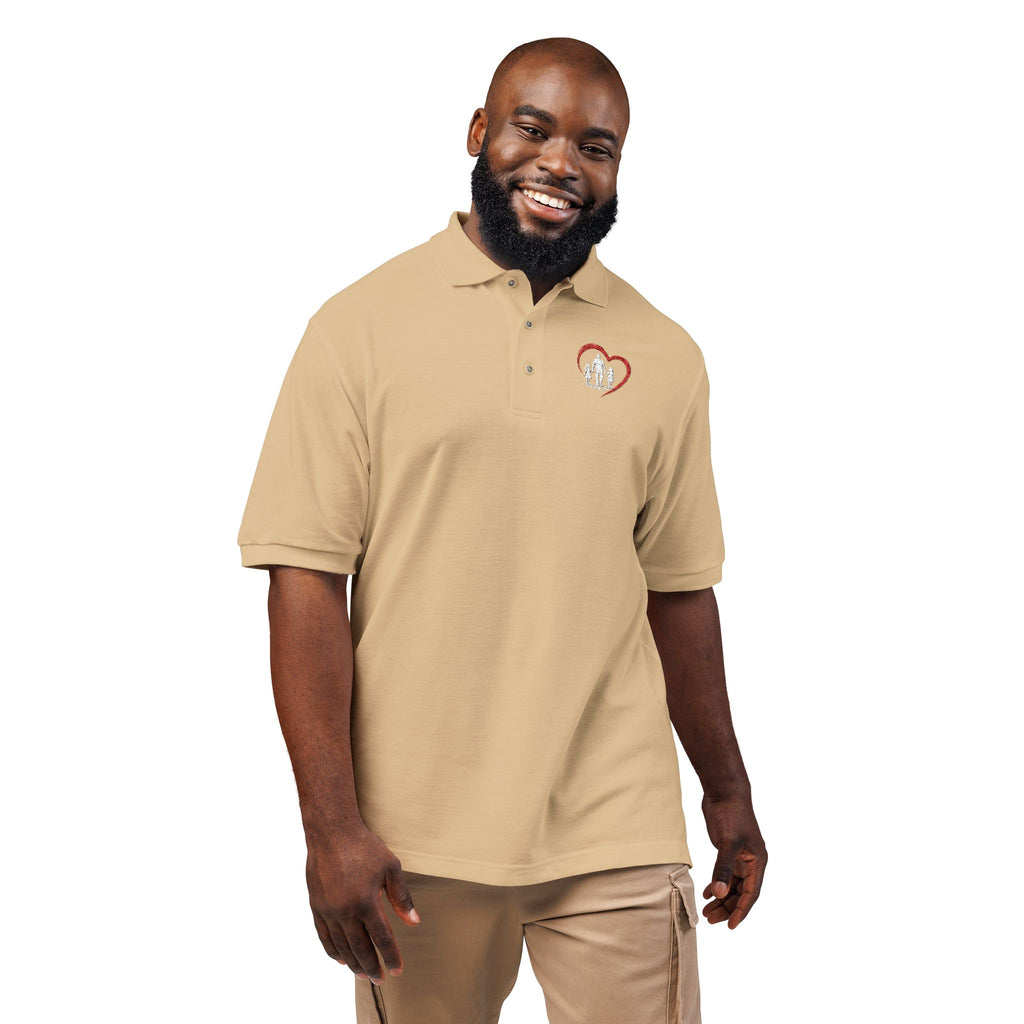 Embroidered Heart Polo Shirt