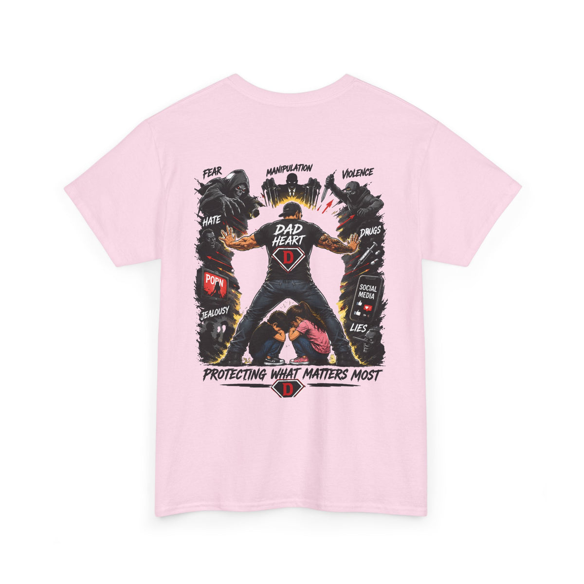 Dad Heart T-Shirt — Protecting What Matters Most Father’s Day Tee