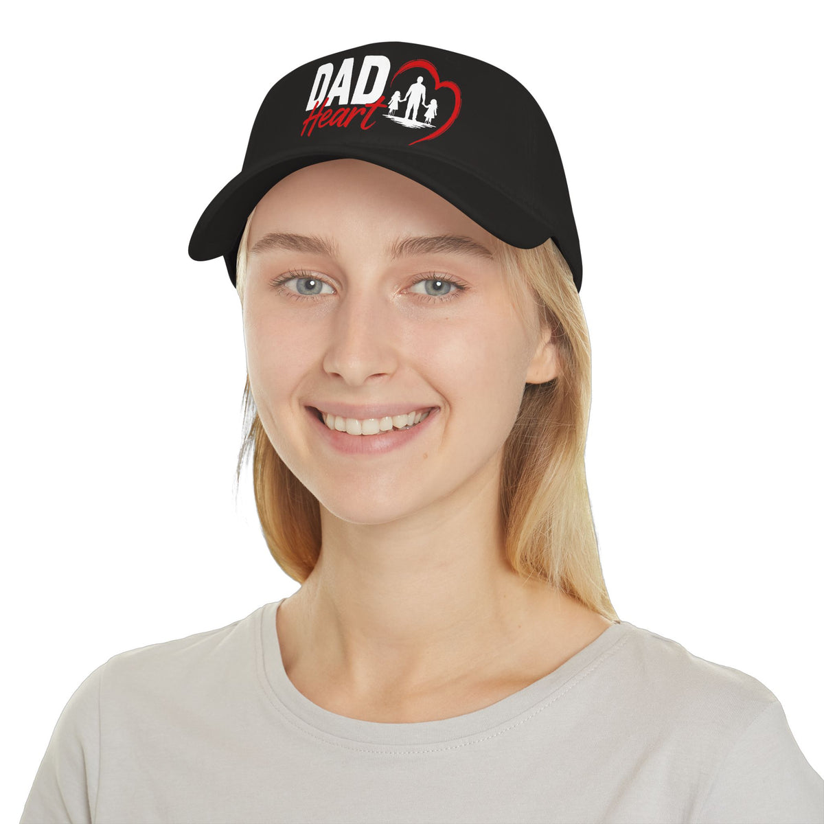 Dad Heart Baseball Cap — Father & Family Embroidered Low Profile Hat
