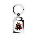 Dad Heart Tattoo Rectangle Keyring — Personalized Dad Gift for Father’s Day