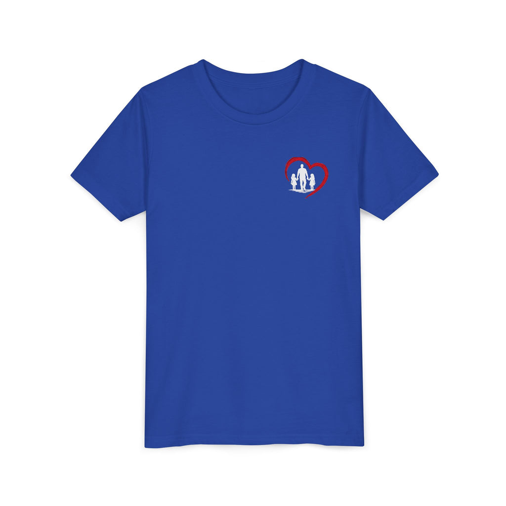 Youth Tee — “Dad Heart” Father & Kids Heart Graphic Shirt