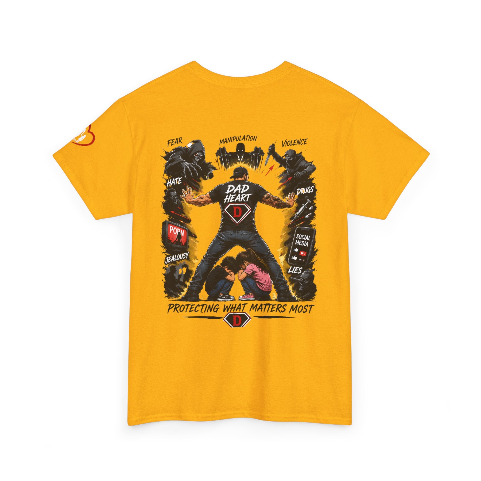 Dad Heart T-Shirt — Protecting What Matters Most Father’s Day Tee