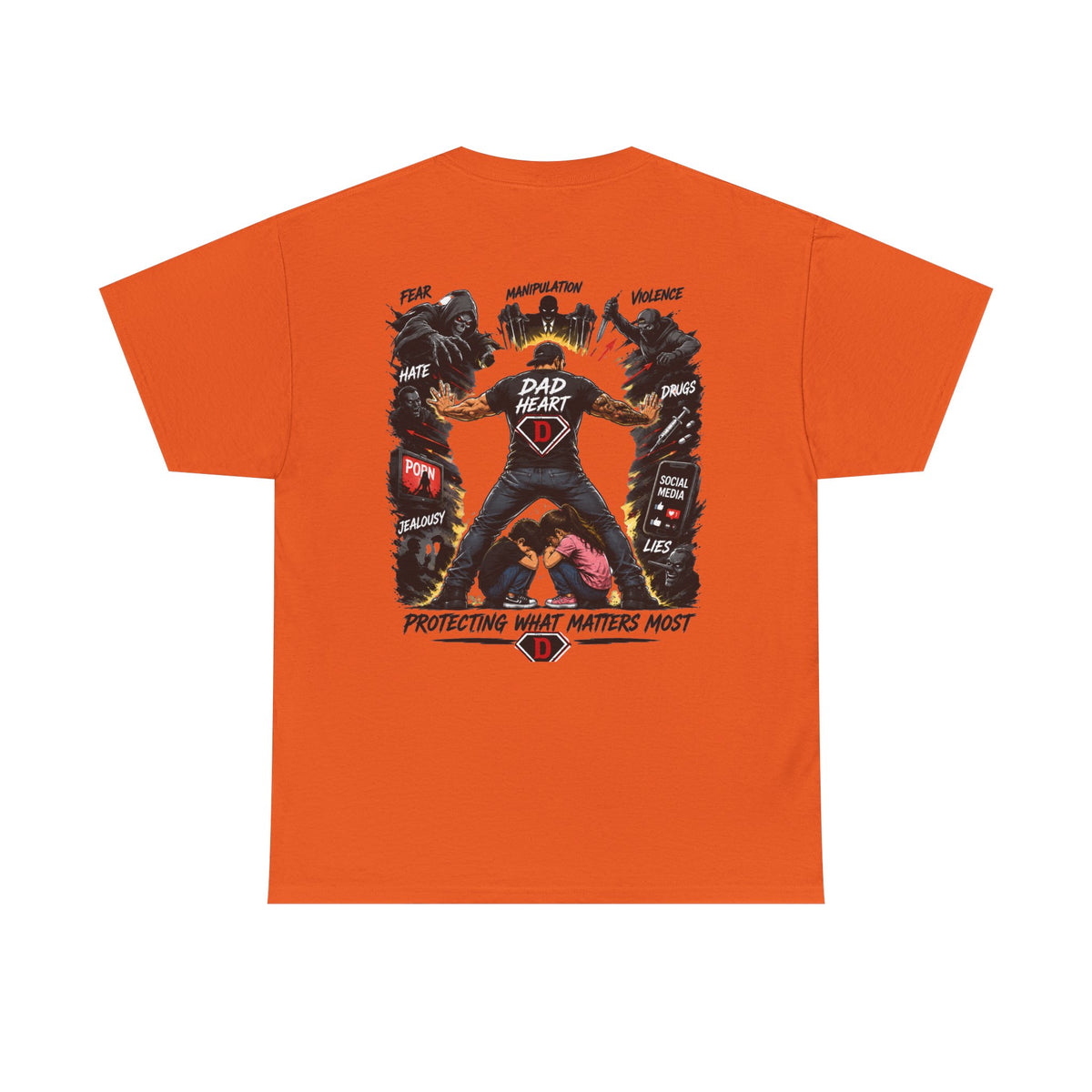 Dad Heart T-Shirt — Protecting What Matters Most Father’s Day Tee