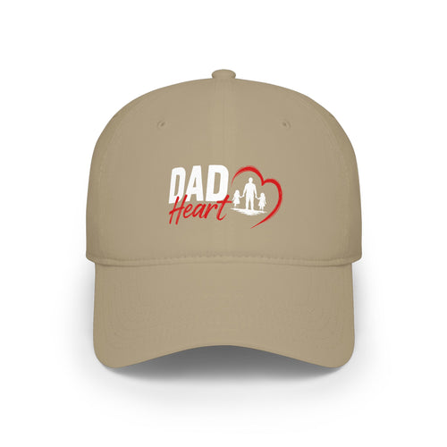 Dad Heart Baseball Cap — Father & Family Embroidered Low Profile Hat