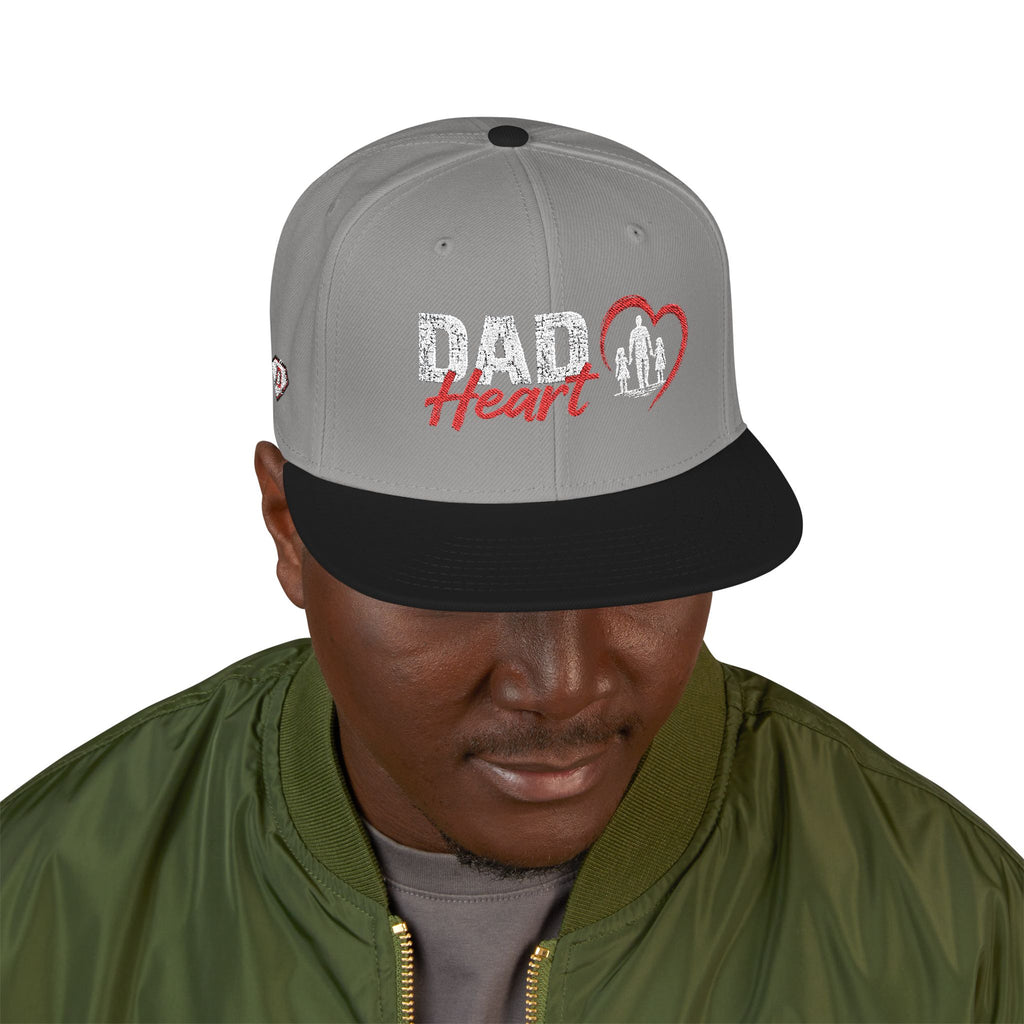 Embroidered Snapback Hat — Red Heart & Band Logo