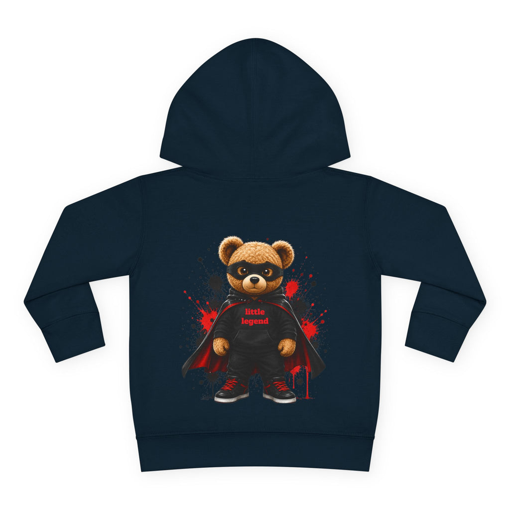 Toddler Hoodie — "Dad Heart" Superhero Bear Pullover