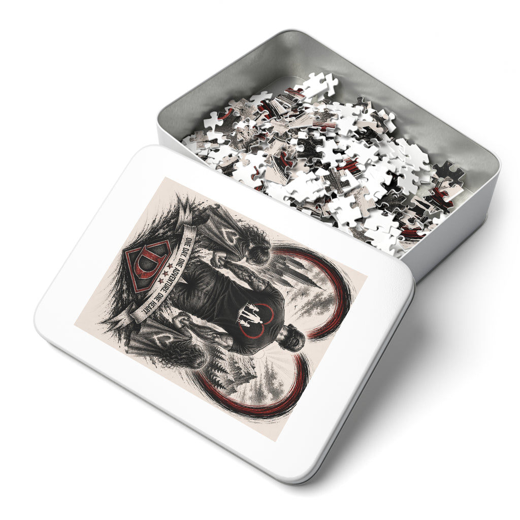 Father & Daughter Adventure Jigsaw Puzzle (With Tin) — "One Day. One Adventure. One Night."